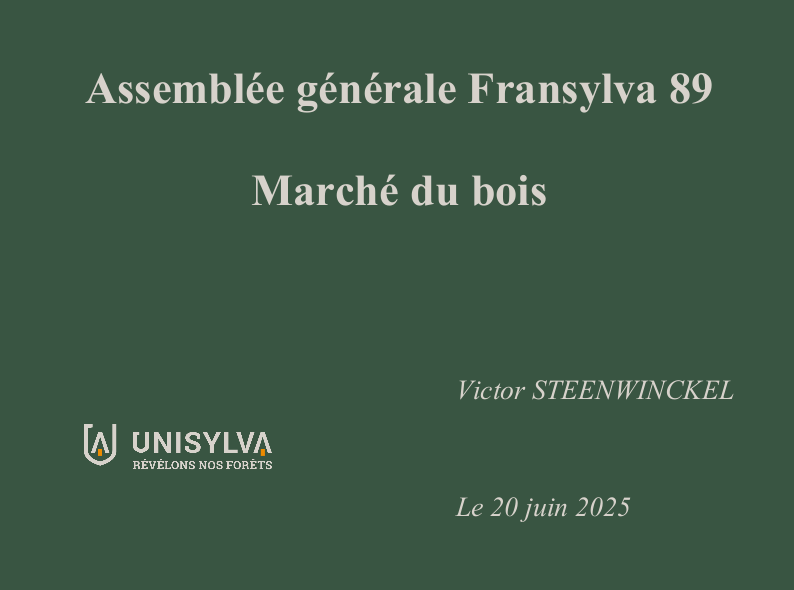 Assemblée générale Fransylva 89 - Le Marché du bois