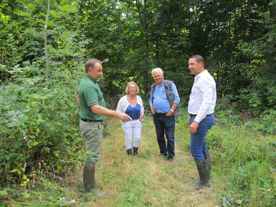 Visite de forêt avec Mme Marie-Laurence Roy